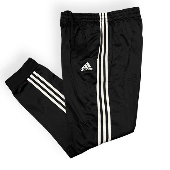 adidas Essentials Fleece 3-Stripes Tracksuit 2 Piece Set Black Men's Size Large - Picture 4 of 6